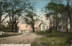 Gateway to Old New England Town Postcard