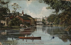 Glimpse of Hat Factories from Fishkill Creek Postcard