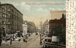 North Pearl Street and State Street Albany, NY Postcard Postcard Postcard