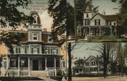 Prominent Residences Red Hook, NY Postcard Postcard Postcard