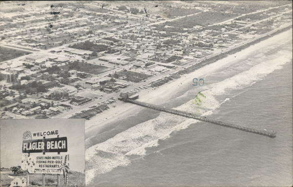 Aerial View of Town Flagler Beach Florida