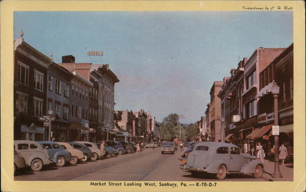 Market Street Looking West Sunbury Pennsylvania