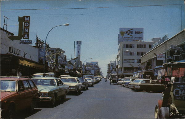 Downtown Maclovio Herrera Market at Right Nuevo Laredo Mexico