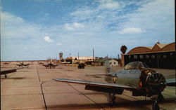 Flight Line, Moore Air Base Postcard