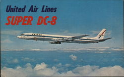 United Air Lines Super DC-8 Aircraft Postcard Postcard Postcard