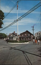 The flagpole at 'Sconset Village Postcard