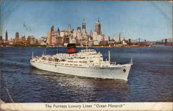 The Furness Luxury Liner "Ocean Monarch" Cruise Ships Postcard Postcard Postcard