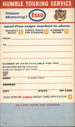 Humble Touring Service Postcard