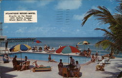 Atlantique Resort Motel Miami Beach, FL Postcard Postcard Postcard