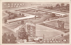 U.S. Grant Motel Mattoon, IL Postcard Postcard Postcard