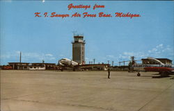 Greetings from K.I. Sawyer Air Force Base Michigan Postcard Postcard Postcard