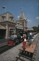 Train Station Anaheim, CA Disney Postcard Postcard Postcard