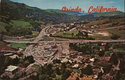 Aerial view of Orinda, California Postcard