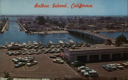 View of Balboa Island California Postcard Postcard Postcard