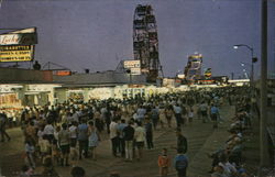 Night Strollers on the Boardwalk Seaside Heights, NJ Postcard Postcard Postcard