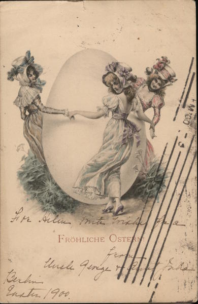 Girls Dancing around Easter Egg Eggs