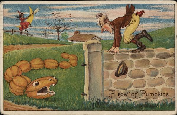 A Row of Pumpkins Halloween