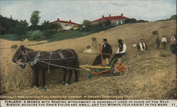 Finnish Farmers Reaping Farming