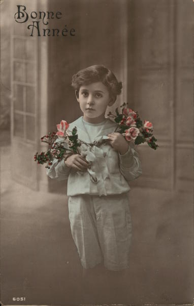Little boy holding flowers Boys