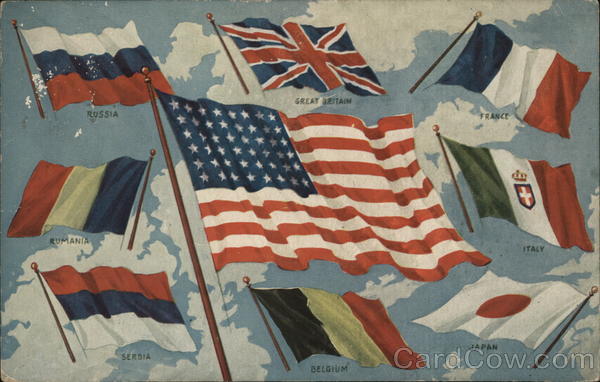 American Flag with World Flags