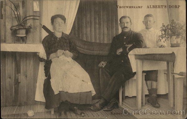 Family at Dutch Internment Camp Zeist Netherlands World War I
