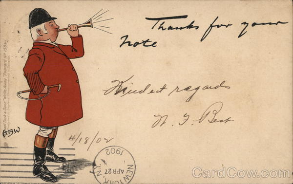 Man Blowing Horn HBW Comic, Funny