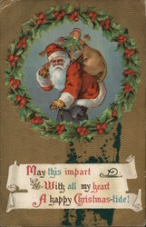 Santa With Bag of Toys Santa Claus Postcard Postcard