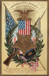 Fraternity, Loyalty and Charity Patriotic Postcard Postcard