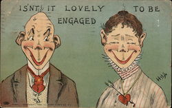 Is'nt It Lovely To Be Engaged Engagement Postcard Postcard