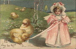 Easter Joy be thine. With Children Postcard Postcard