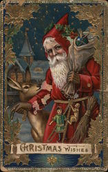 Christmas Wishes Santa Claus Postcard Postcard