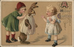 A Happy Easter with Children and a Bunny A Happy Easter with Children and a Bunny