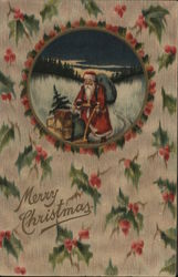 Merry Christmas with Santa Santa Claus Postcard Postcard