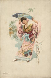 Geisha - Omimosa San Asian Postcard Postcard