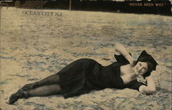Woman in Swimsuit Postcard