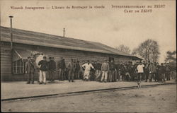 POW Waiting Outside Building at Camp de Zeist The Netherlands World War I Postcard Postcard