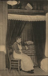 Albert's Dorp - Woman in Chair by Bed Postcard