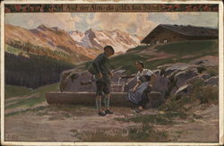 Austrian Soldier and Girl in Alps Austrian Soldier and Girl in Alps