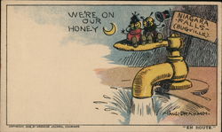 We're On Our Honeymoon Postcard