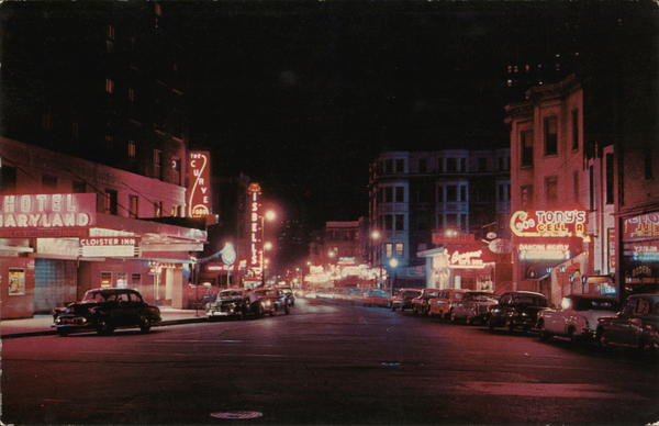 RUSH STREET AT NIGHT Chicago Illinois