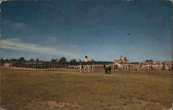 Troops Passing in Review Camp Drum New York