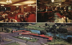 Seneca Motel & Seneca Manor Restaurant, Powwow Cocktail Lounge, On U.S. Highway 5 & 20, Waterloo, N.. 13165 New York Postcard Po Postcard