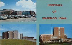 Hospitals of Waterloo, Iowa Postcard