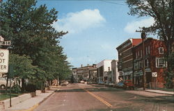 Main Street Looking North Postcard