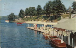 Boat Landing on Lake Winnipesaukee Postcard