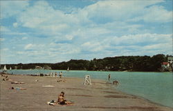 Lake Quinsigamond, Quinsigamond State Park Worcester, MA Postcard Postcard Postcard