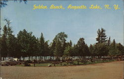 Golden Beach, Raquette Lake, NY Postcard