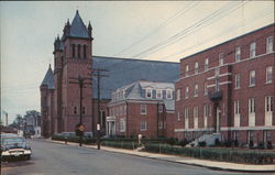 St. Patrick's Rectory, Parish School and Church Nashua, NH Postcard Postcard Postcard