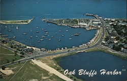 Air View - Oak Bluffs Harbor Martha's Vineyard, MA Postcard Postcard Postcard