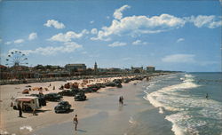 Cars on Daytona Beach Florida Postcard Postcard Postcard